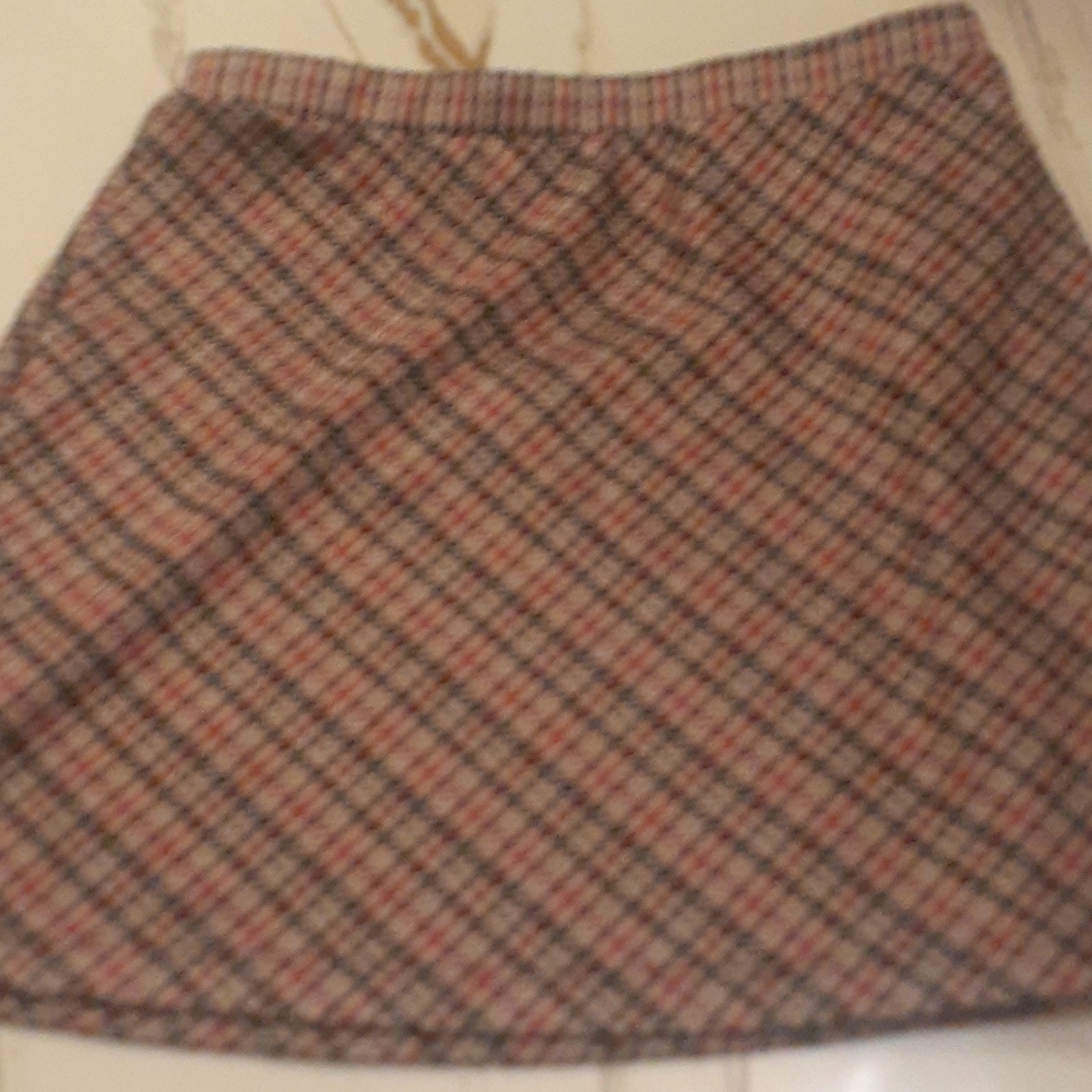 White fawn patterned mini skirt